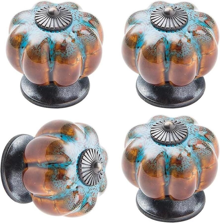 Vintage Ronde Keramische Meubelknoppen Set van Kleurrijke Kast Deur & Commode Knoppen Meubelknoppen