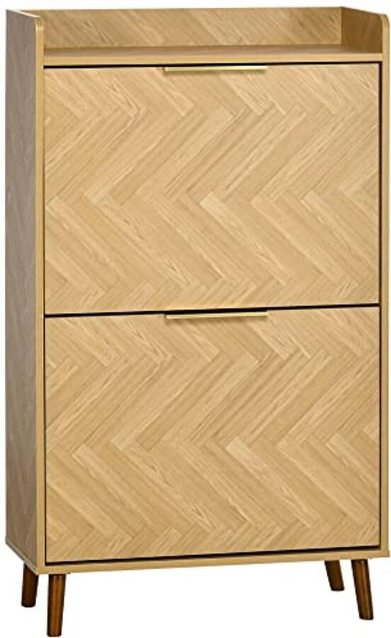 Vintage Schoenenrek met 2 Kleppen Ruimtebesparend en Praktisch voor Entree of Slaapkamer