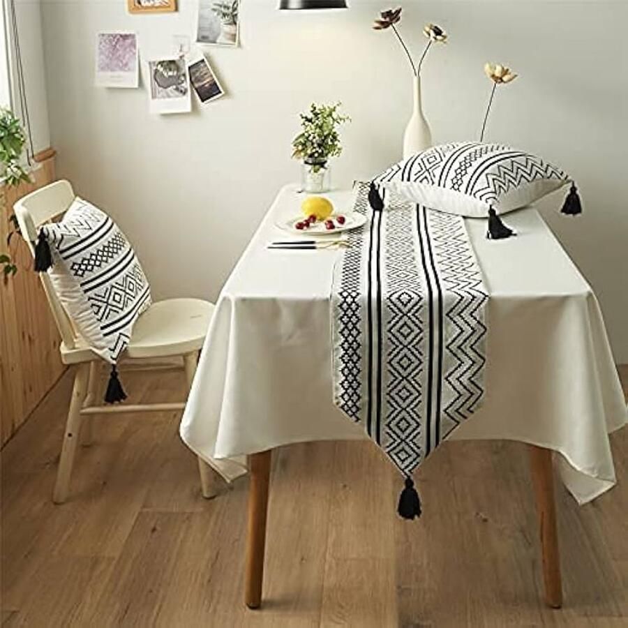 Vintage Tafelloper Met Patroon Tafeldecoratie voor Bruiloft en Feest Polyester