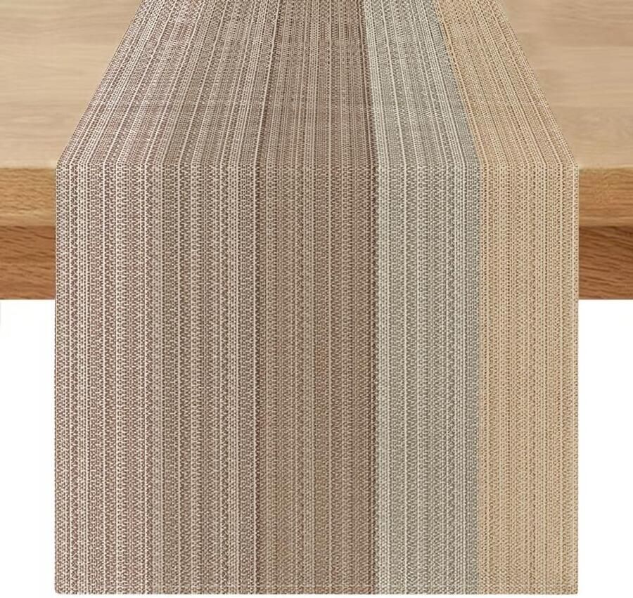 Vintage tafelloper rustiek ontwerp 1 stuk linnen 180 cm x 40 cm