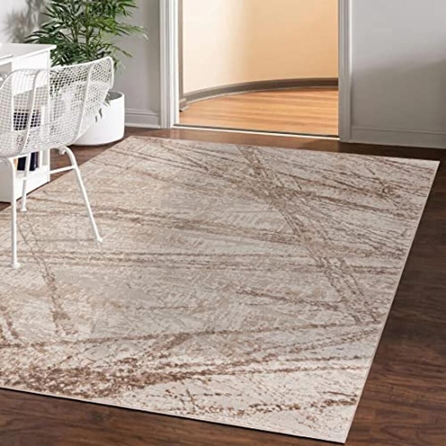 Vintage Vloerkleed 80x150cm Abstract Patroon Tapijt voor Woonkamer Slaapkamer en Eetkamer OEKO-TEX Gecertificeerd Duurzaam en Onderhoudsvriendelijk