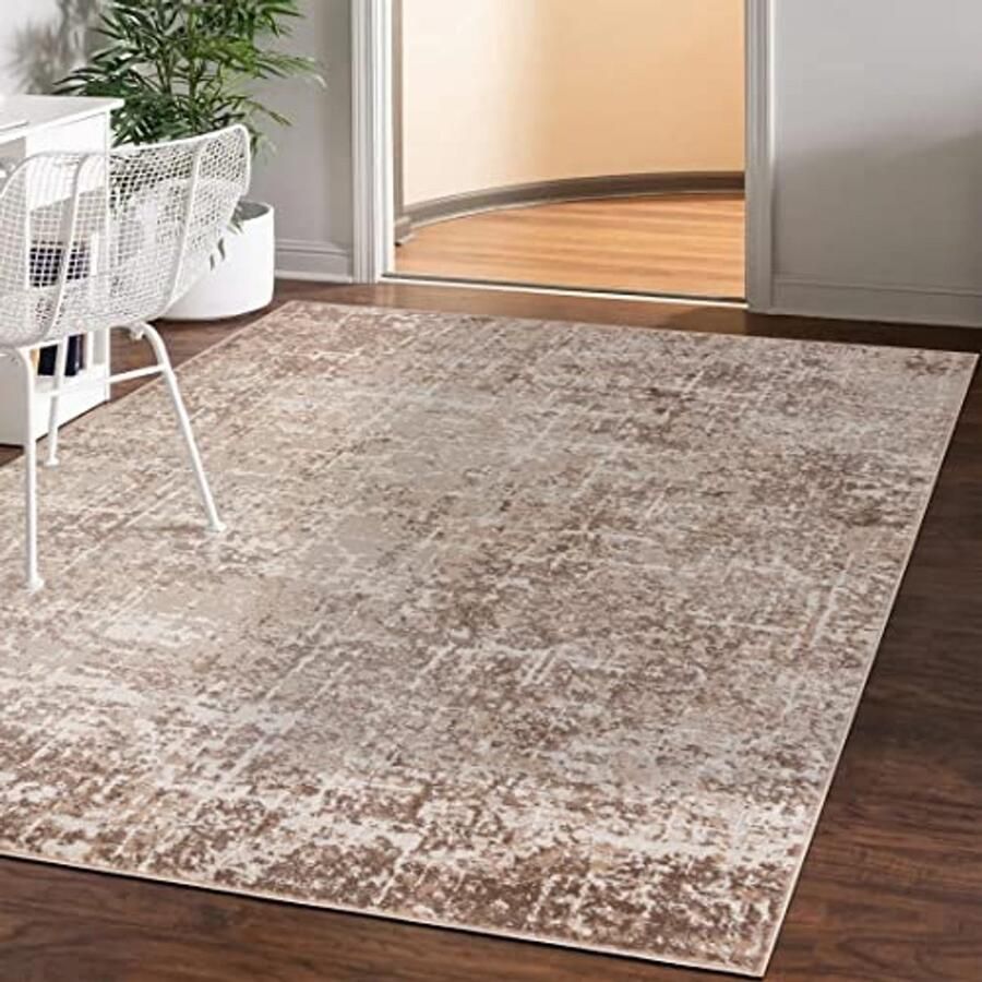 Vintage Vloerkleed 80x150cm Abstract Tapijt voor Woonkamer Slaapkamer en Eetkamer Duurzaam en Ondersteunend