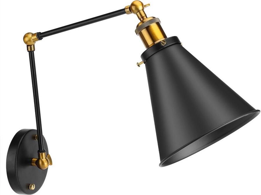 Vintage Wall Lamp Lampshade Adjustable Industrial Metal Wall Lamp Hall Lamp Lampshade for Home Restaurant Cafe Bar Wall Decoration
