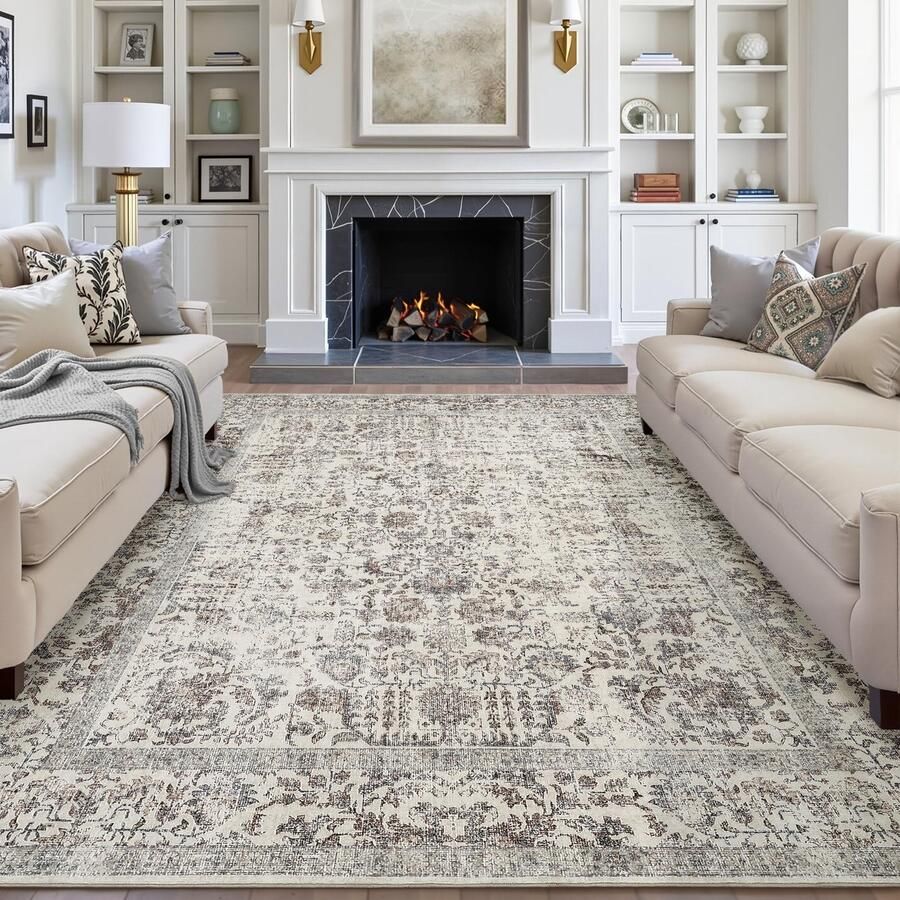 Vintage wasbaar tapijt 300x400 korte pool woonkamer retro taupe woonkamer tapijten voor woonkamer zacht antislip groot tapijt slaapkamer tapijt woonkamer slaapkamer eetkamer tapijten kantoor