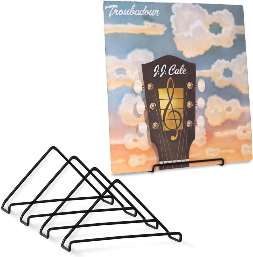 Vinyl Muur Houder 4 Stuks Mat Zwart Metaal Platen Accessoires voor Muur Decoratie