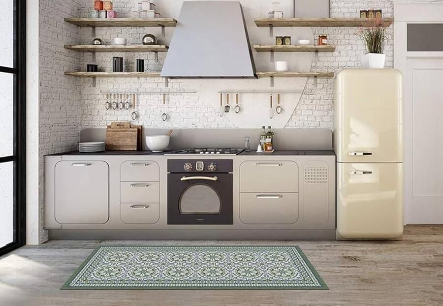 Vinyl tapijt Groen 52x100 cm Vinyl