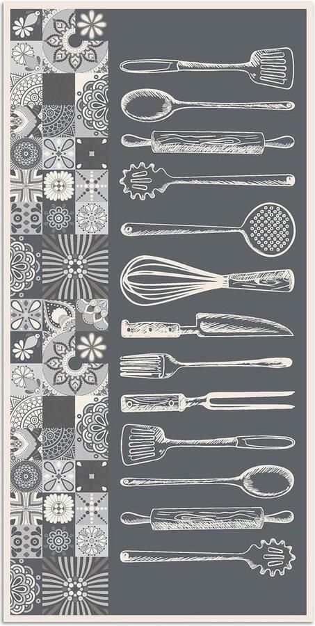 Vinyl Tapijt Keuken Grijs 80x150 cm Keukenvloerkleed Antislip Schimmeldodend Grote PVC Woonkamer Tapijten vloerkleed