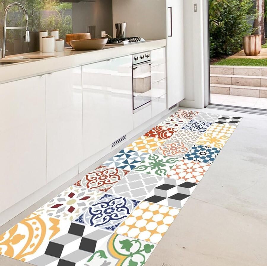 Vinyl tapijt meerkleurig 66 x 150 cm
