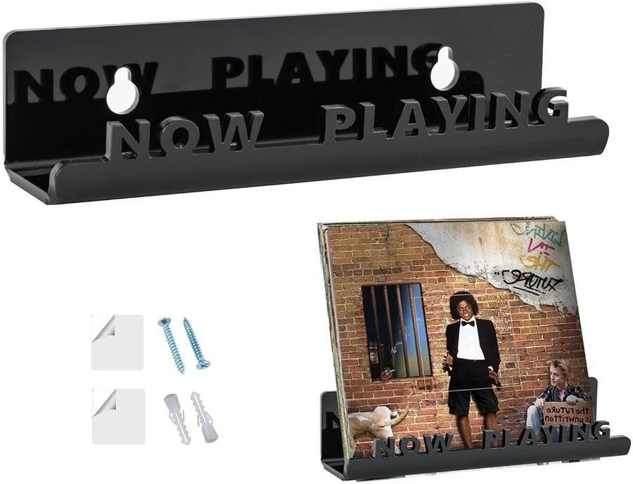 Vinyl wandrek ruimtebesparend en elegant 1 stuk acryl 18 x 4 5 x 4 cm