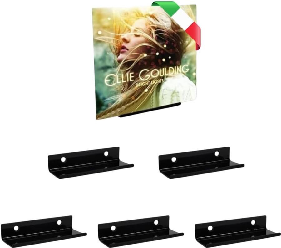 Vinyl wandrek voor albums Onzichtbare wandplanken met transparante houders