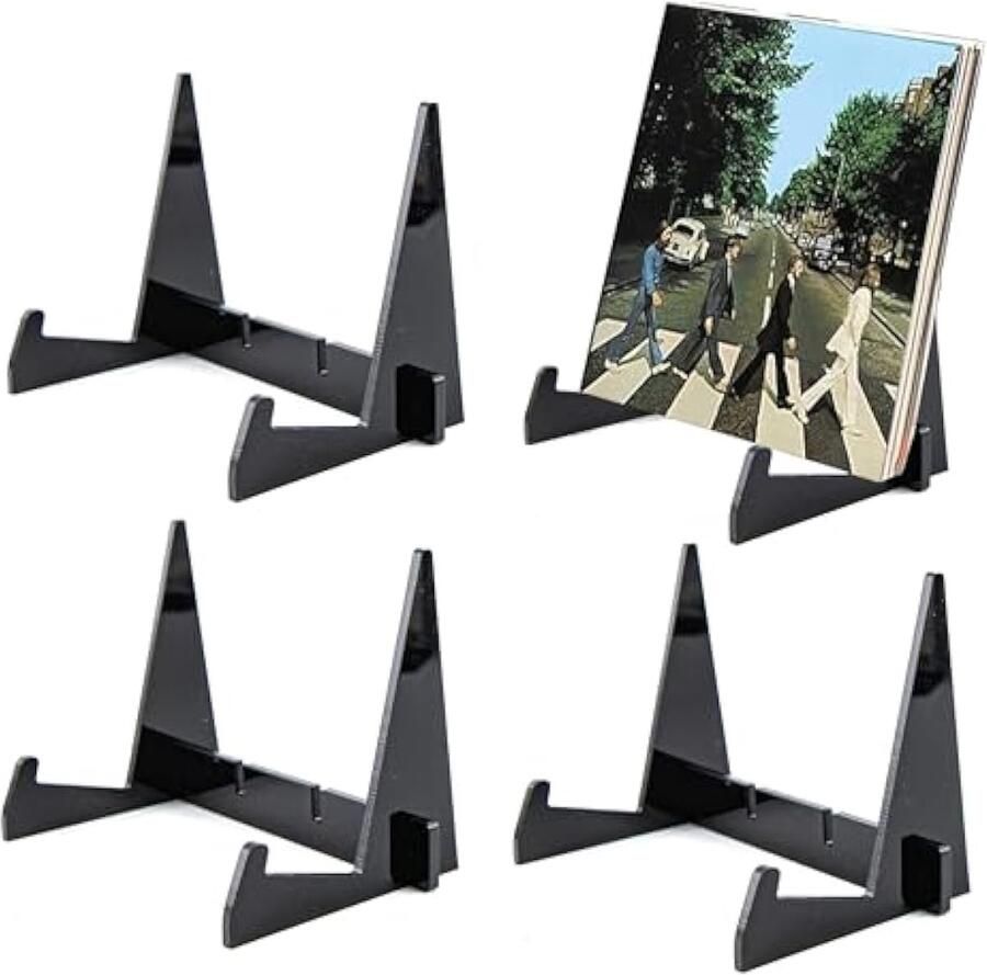 Vinylhouder voor de tafel 3 stuks vinylhaken acryl mobiele vinyl frame vinyl zwart