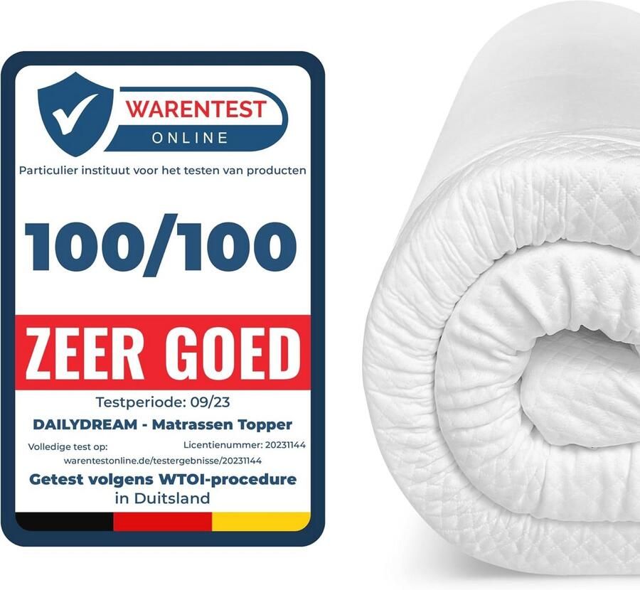 Visco-elastische bovenmatras Model M met traagschuimeffect 90x200x5cm Edition Standard