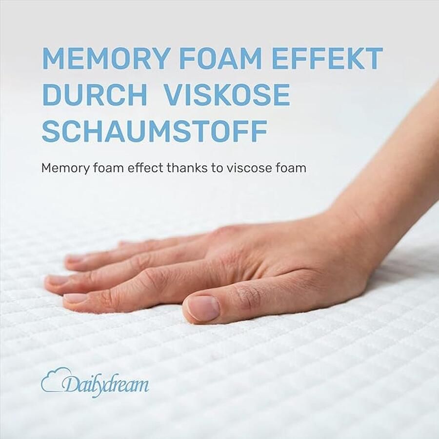 Visco-elastische matrastopper Deluxe met traagschuim-effect 80 x 200 x 5 cm