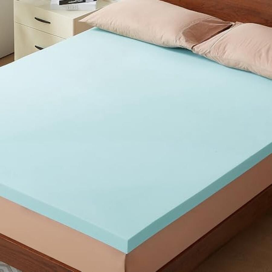 Visco Gel Matrastas 160x200 cm 6 cm Traagschuim Topdekmatras met Koel Effect en Ergonomisch Design