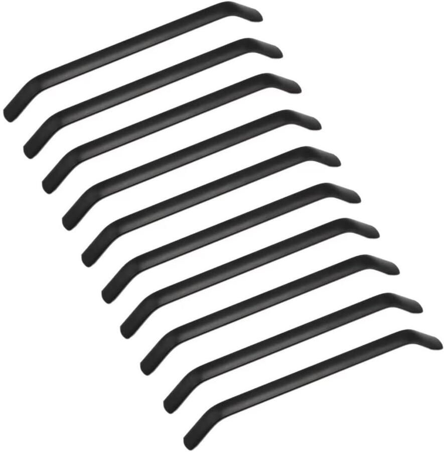 Vitdipy 10 Stuks RVS Handgrepen 142mm Keukengrepen Kastgrepen Meubelgrepen Handgreep keuken Deurgreepjes ladegreep Meubelgreep Zwart