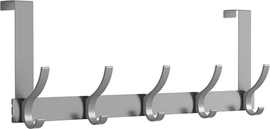 Vitdipy Deurkapstok 10 Haken Deurhaken Deurhanger Deurkapstok Badkamer Deurhaken industrieel Handdoekrek 32 cm Grijs