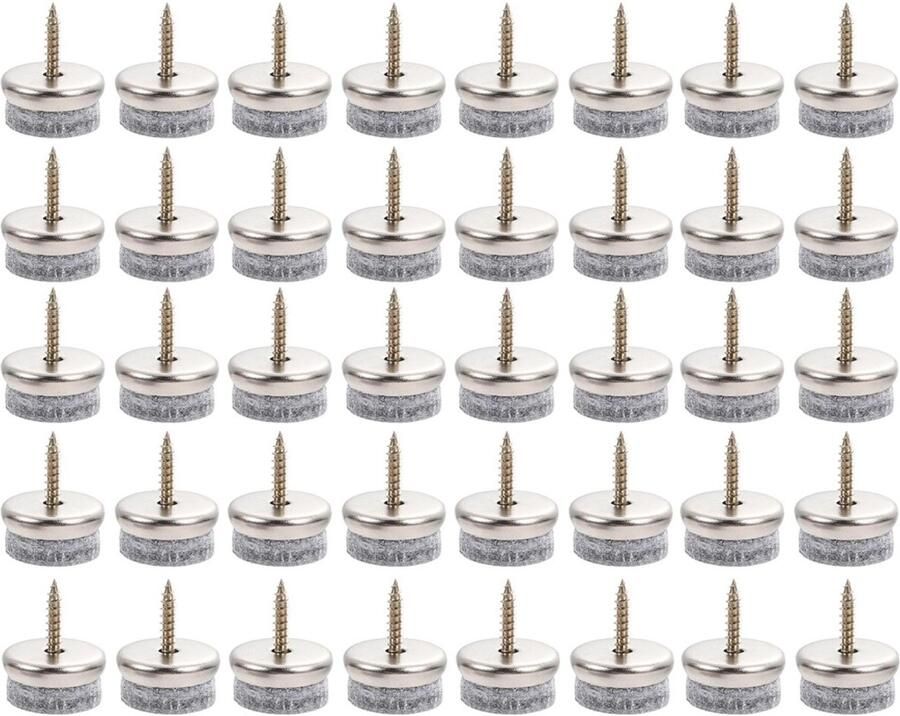 Vitdipy Viltglijders met schroef 40 stuks Beschermvilt Vloerbeschermers egen krassen op de vloer Anti-kras meubelonderzetters 22mm