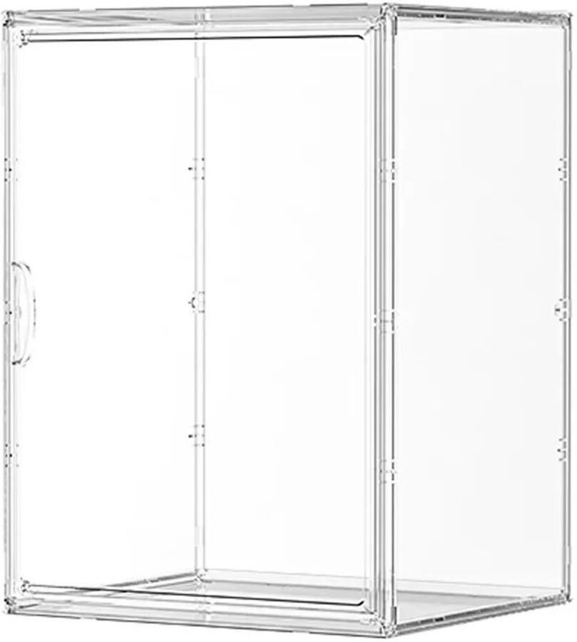 Cleo Vitrinekast Vitrinekastje Opbergbox 3 stuks Plexiglas Stapelbaar Verticaal of horizontaal 39x29x25