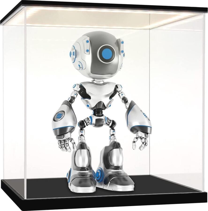 Vitrinekast voor verzamelobjecten met LED-verlichting 10x10x10 cm