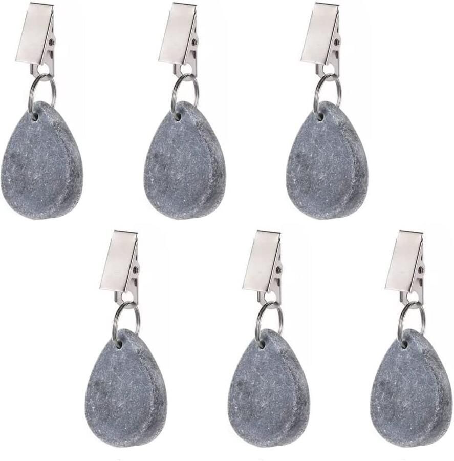 VIVIIHOO tafelkleedgewichten zwaar 6 stuks tafelkleedgewichtset tafelkleedhanger zwaar buiten zwaar tafelkleedgewichtclips grijs marmeren tafelkleedgewicht voor buitenfamilie