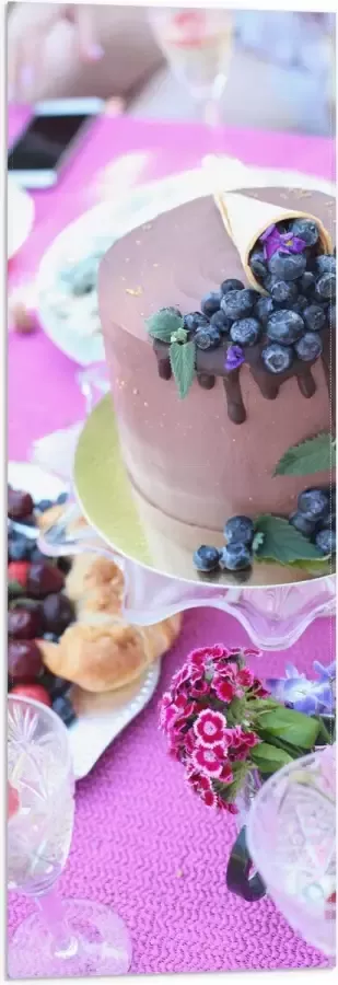 Vlag Feestelijke Tafel met Hapjes en Drankjes 30x90 cm Foto op Polyester Vlag