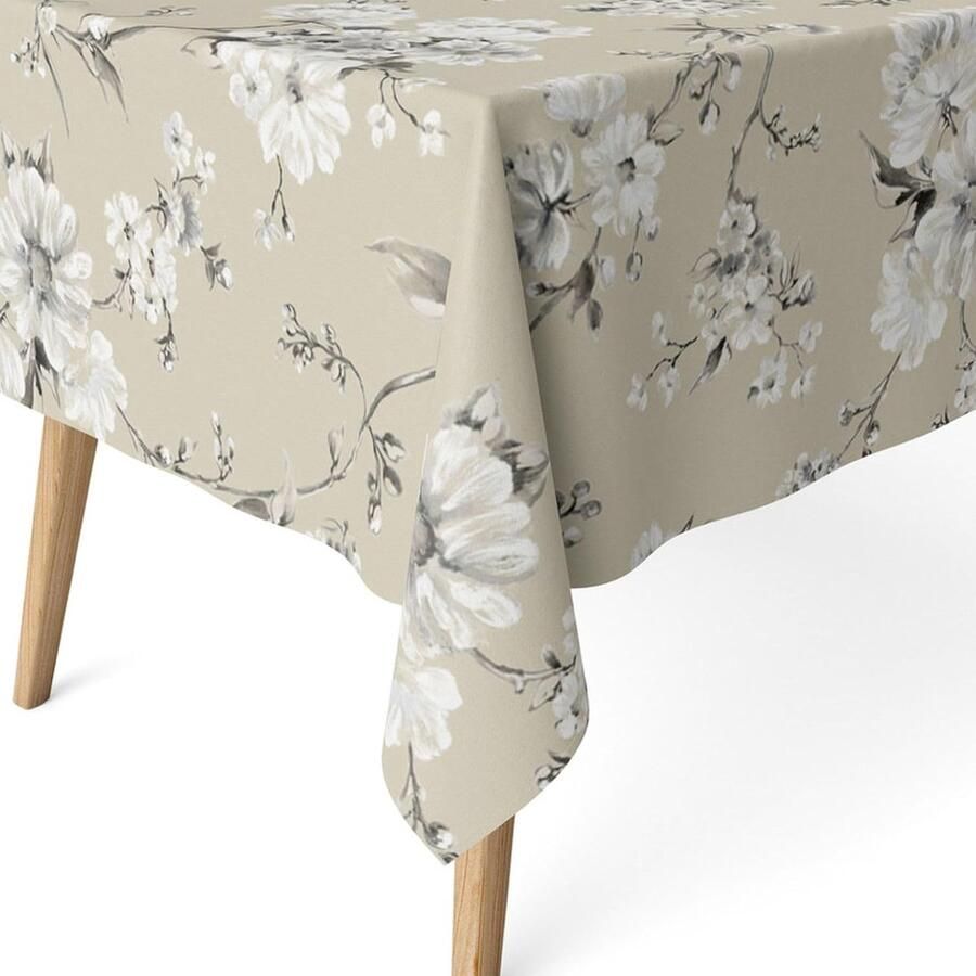 Vlekafstotend tafelkleed hoogwaardig katoen en polyester 1 stuk elegant design