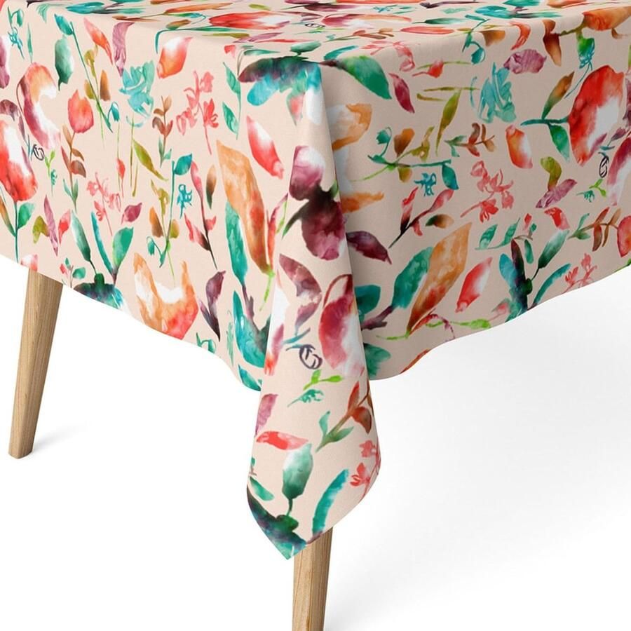 Vlekafstotend tafelkleed vuilafstotend en waterdicht 1 stuk rood 220 x 140 cm