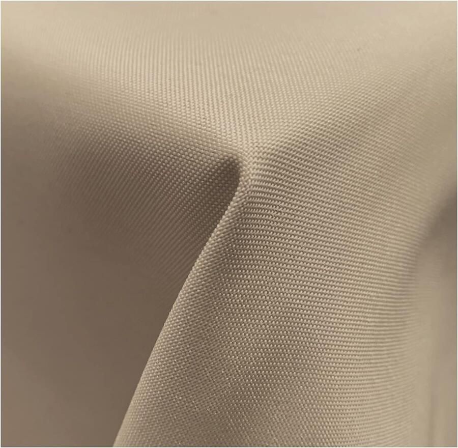 Vlekbestendig rond tafelkleed 140 cm Beige decoratief tafellaken