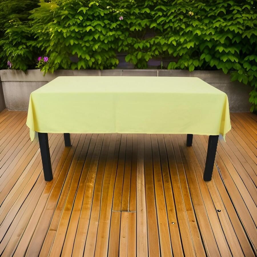 Vlekbestendig tafelkleed wassen 1 stuk geel polyester 140x140cm