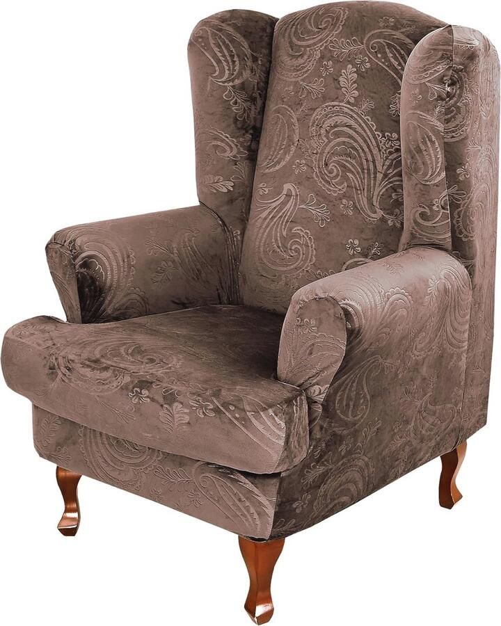 Vleugelstoel Hoes 2-delig met Paisleypatroon voor Fauteuils Bescherming en Stijl voor uw Woonkamer