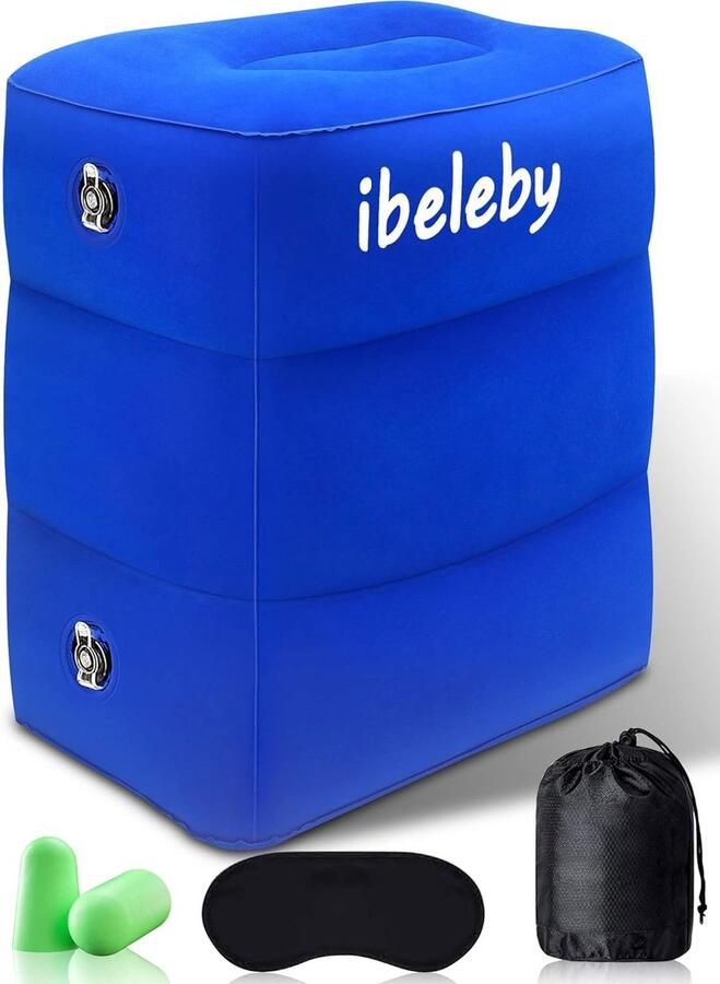 Vliegtuig voetensteun opblaasbaar reiskussen voor kinderen om te slapen in hoogte verstelbaar beensteunkussen op kantoor en thuis reis-bedlade voor peuters draagbaar reisaccessoire voor lang