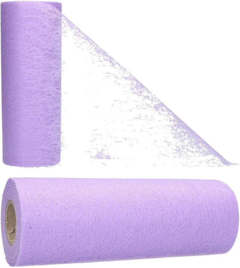 Vlies tafelband tafelloper ideaal voor feesten 25m rol lila kunststof