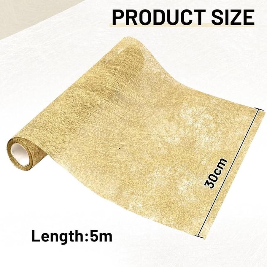 Vlies tafelloper goud 30 cm x 5 m voor tafeldecoratie