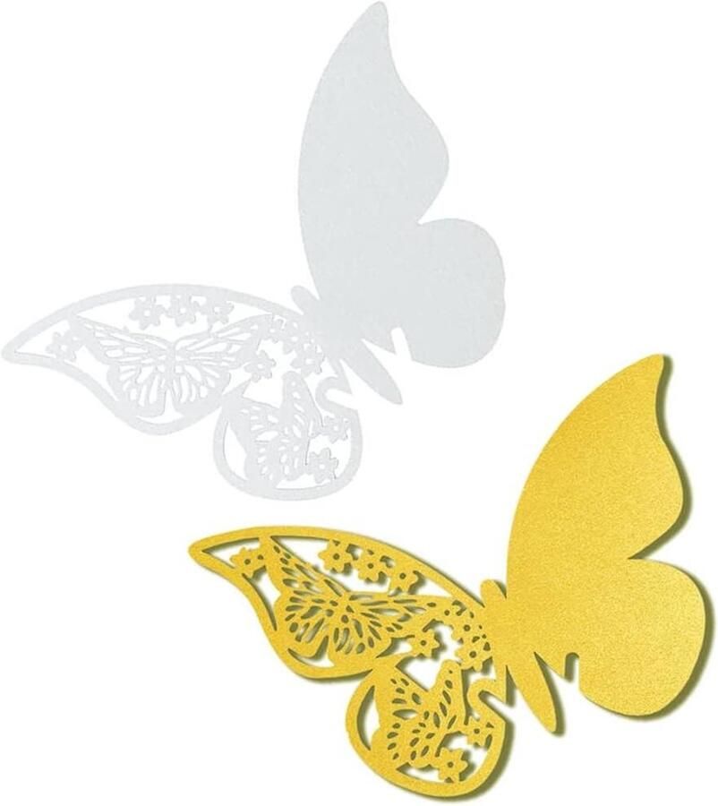 Vlinder-tafelkaart Hol patroon voor eettafel 50 stuks Feest en huisdecoratie