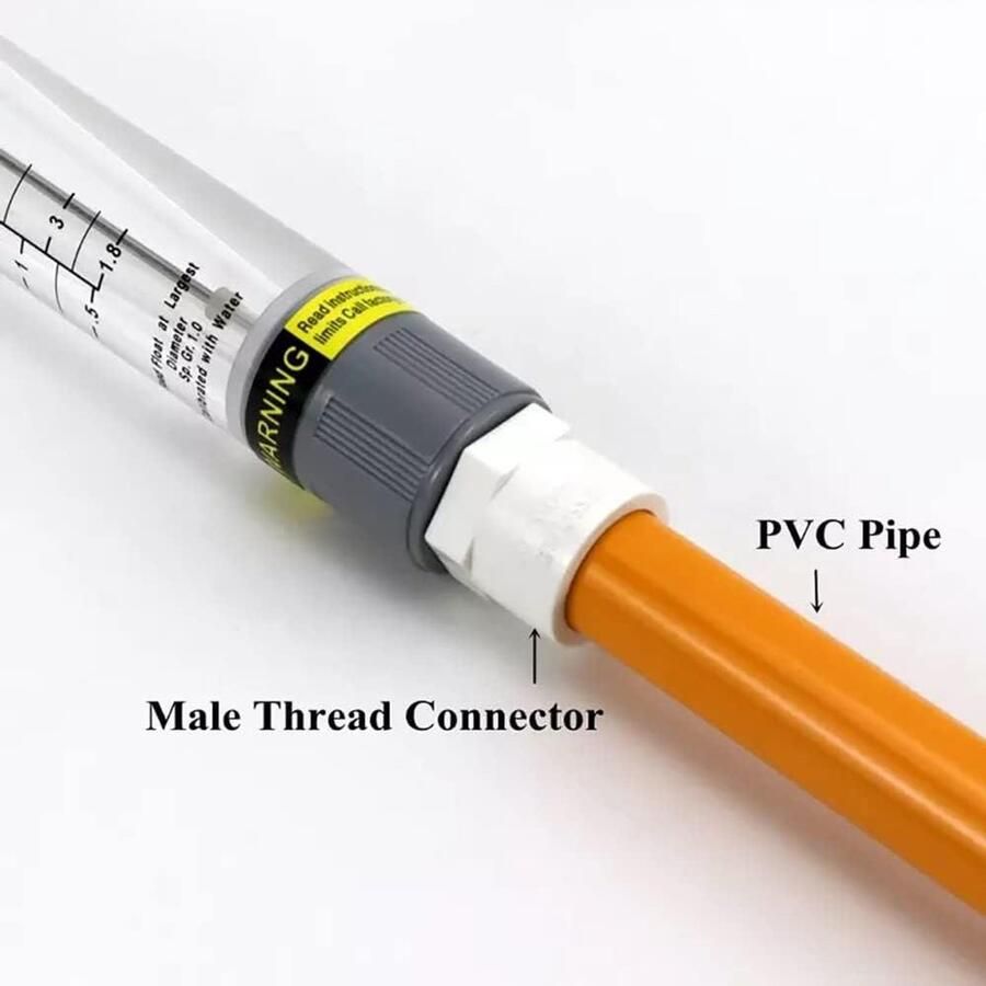 Vloeibare Debietmeter LZM-15G Acryl Buistype Rotameter Hoge Nauwkeurigheid Waterstroommeter 05-5 GPM & 18-18 LPM 1 2 Interne Draad