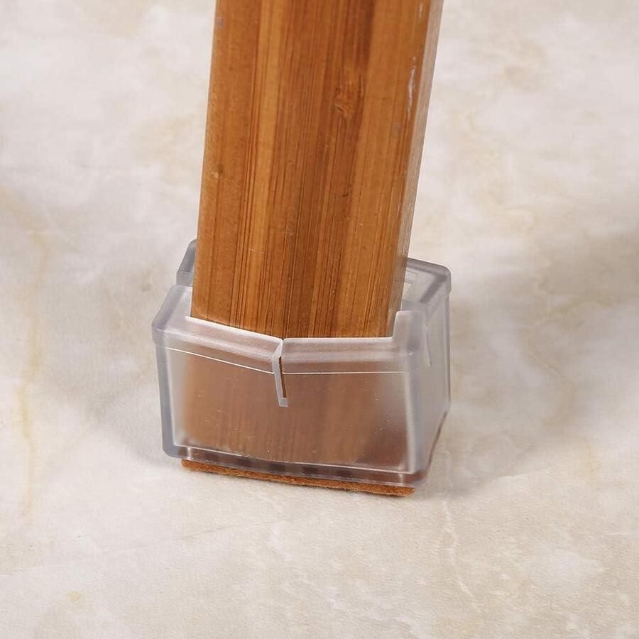 Vloerbeschermers stoelpoten rechthoekig antislip tafel goede afwerking veiligheid duurzaam set van 8