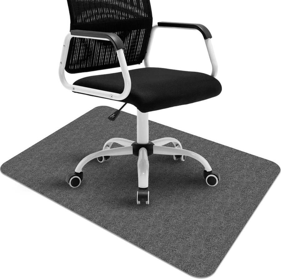 Vloerbeschermingsmat donkergrijs 90 x 120 cm Vloermat stoelonderlegger antislip voor harde vloeren Parket laminaat tegels