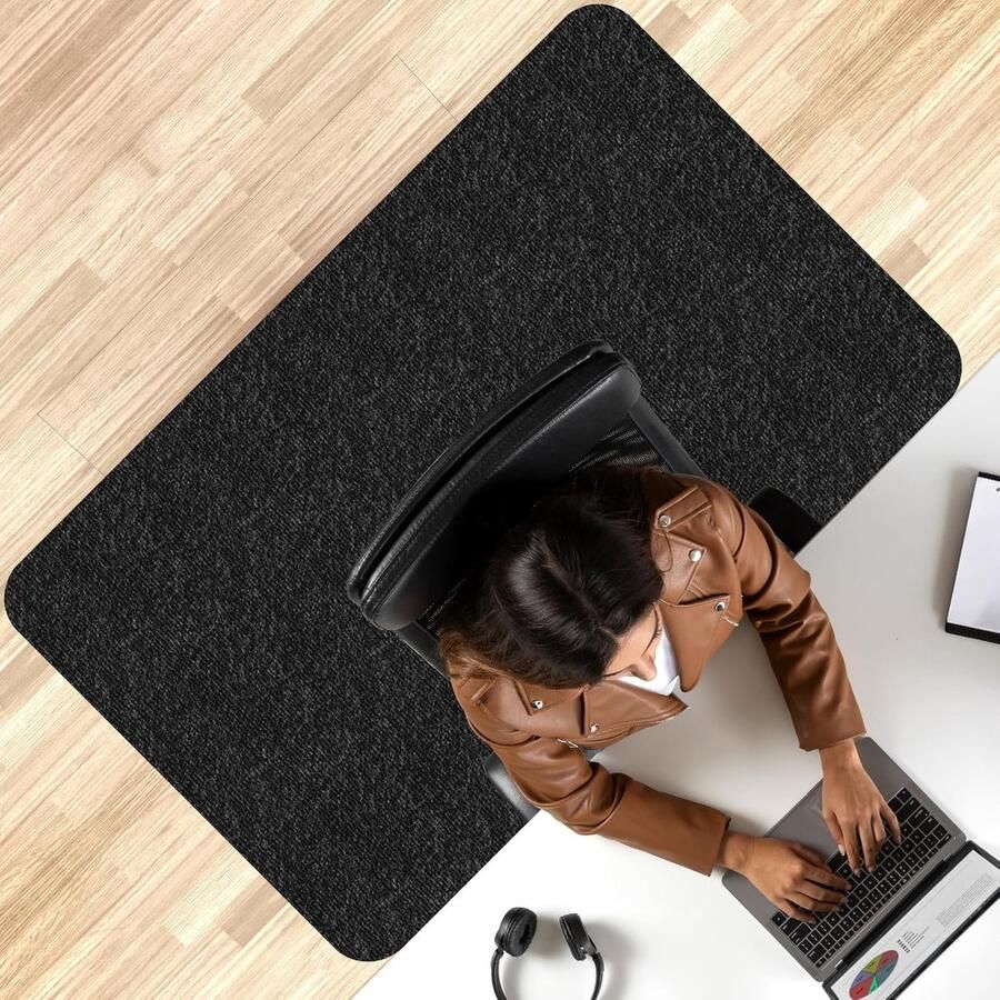 Vloerbeschermingsmat bureaustoelmat 1 stuk 90 x 140 cm 100% polyester