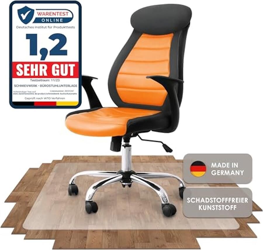 Vloerbeschermingsmat voor bureaustoelen robuuste en antislip onderlegger voor harde vloeren eenvoudig te reinigen verschillende maten