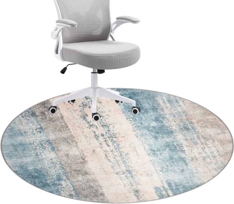 Vloerbeschermingsmat voor harde vloeren 120 cm antislip bureaustoelonderlegger ronde mat gamingtapijt