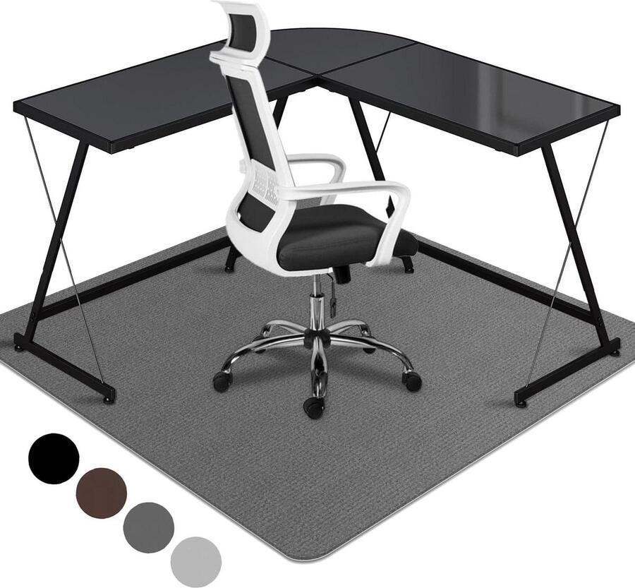 Vloerbeschermingsmat voor harde vloeren bureaustoelonderlegger 1 stuk donkergrijs 140x160cm