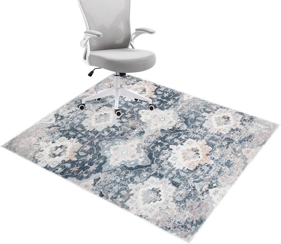 Vloerbeschermingsmat voor harde vloeren en tapijt 150 x 120 cm stoelonderlegger gaming vloerbeschermingsmat bureaustoel mat rechthoekig vloermat antislip bureaustoelonderlegger