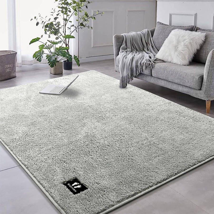 Vloerkleden 120x160 cm zacht lichtgrijs tapijt antislip tapijten woonkamer wasbare tapijten voor slaapkamer extra groot tapijt voor woonkamer badkamer keuken wasserette luxe kamerdecoratie