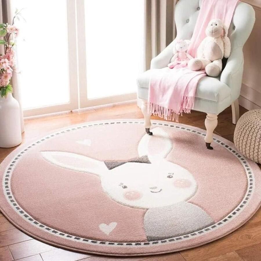 Vloerkleden voor kinderen Rond Pluizig Tapijt Wasbaar Karpet Tapijten Pads Groot Gebiedsmat Kinderkamer Woonkamer vloerkleed