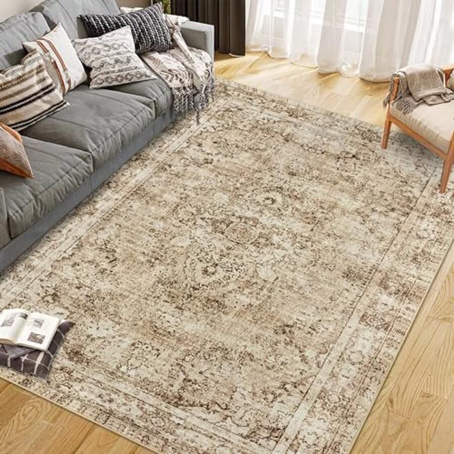 Vloerkleden voor woonkamer en slaapkamer wasbare boho tapijten modern en klassiek loungetapijt (200 x 290 cm)