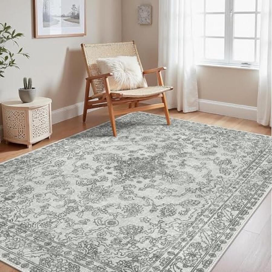Vloerkleed voor Woonkamer – Machinewasbaar Vintage Tapijt met Antislip Achterkant 160x230CM