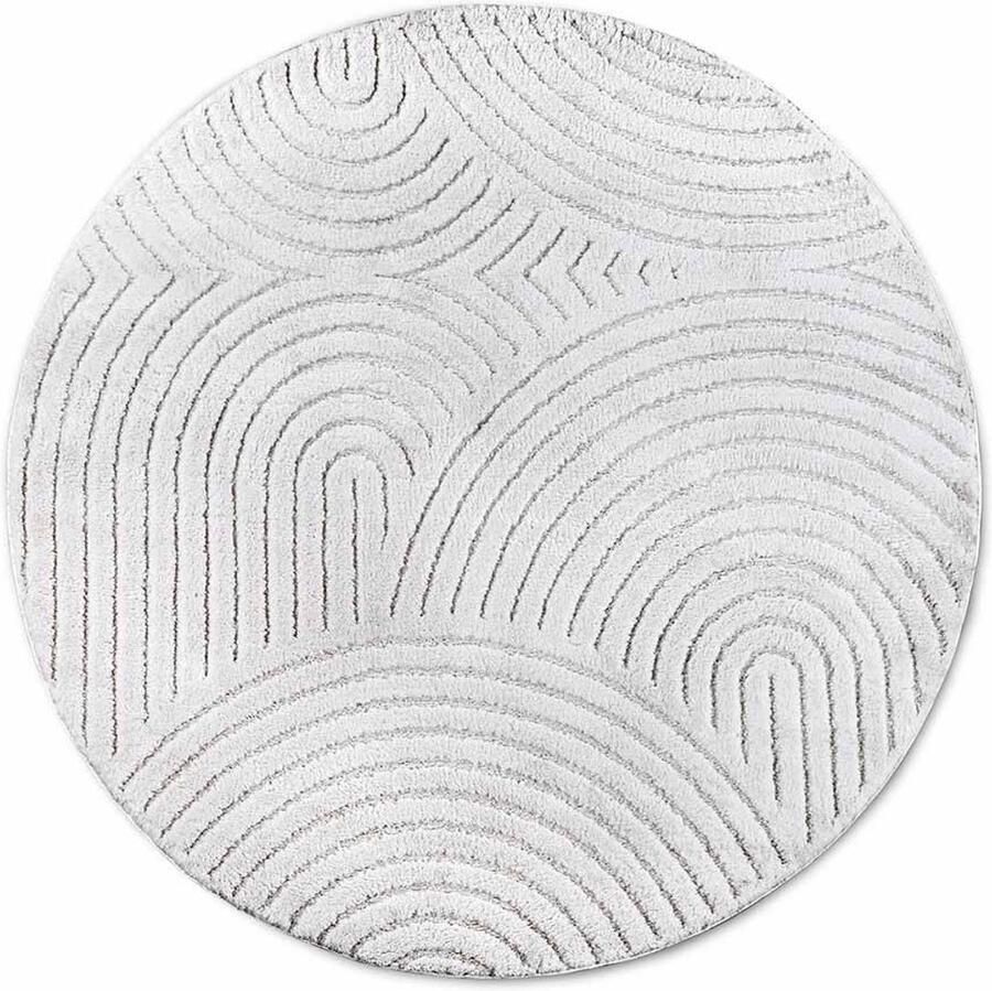 ELLE DECORATION Design-vloerkleed Cosy Panglao ook als rond tapijt verkrijgbaar uni laagpolig hoog-laag structuur modern scandi boho woonkamer - Foto 9