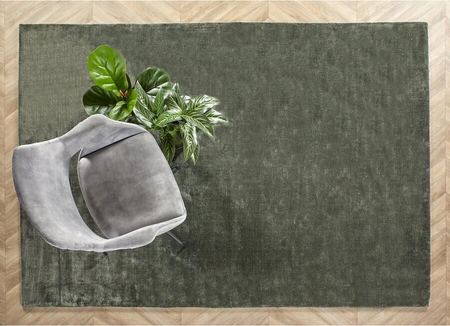 Woonexpress Vloerkleed 160x230 Adore Groen Viscose Hunter 0x160x230cm (hxbxd)