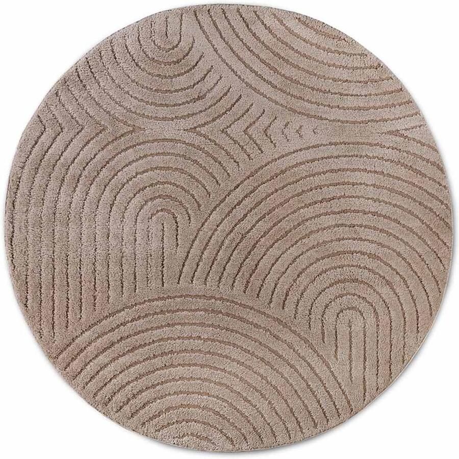 ELLE DECORATION Design-vloerkleed Cosy Panglao ook als rond tapijt verkrijgbaar uni laagpolig hoog-laag structuur modern scandi boho woonkamer - Foto 2