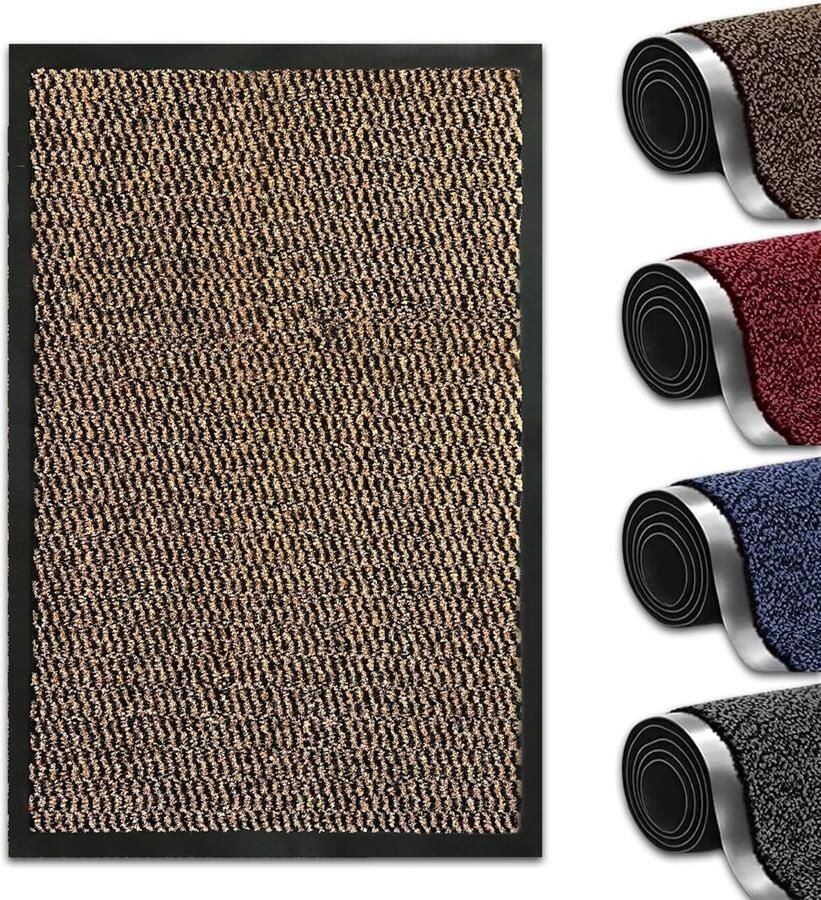 Vloerkleed-40*60-deurmat-Antislip rubberen achterdeurmat-Wasbare deurmat